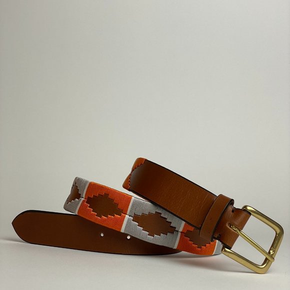 Gaucho Polo Belt - Orange Gray - Picture 2 of 5